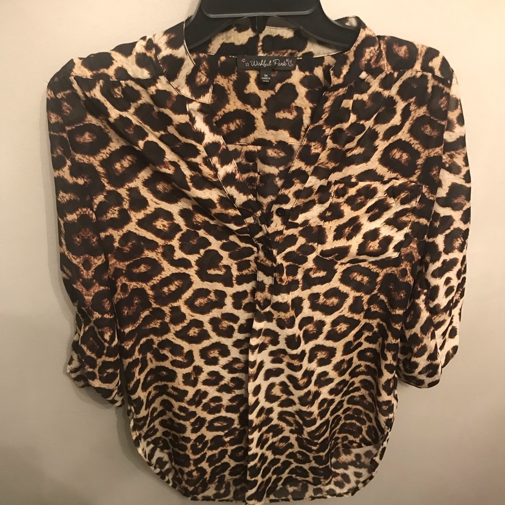 Cheetah print blouse